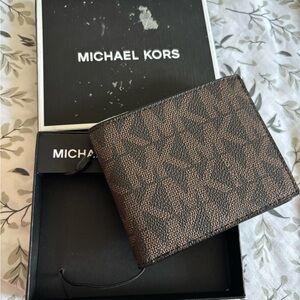Michael Kors Black and Brown Card Holder